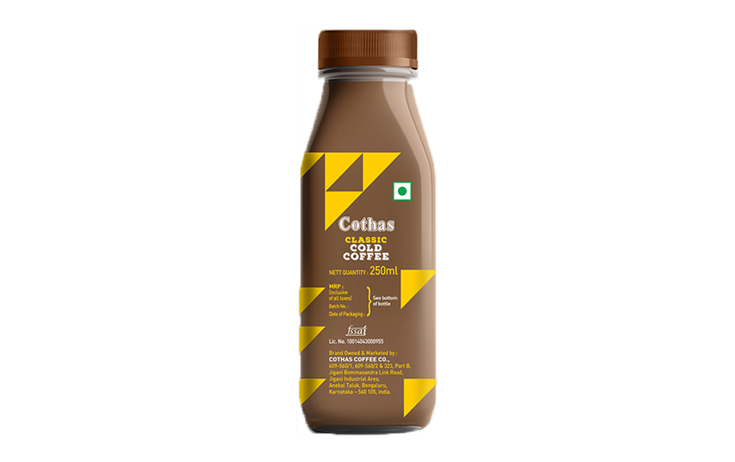 Cothas Coffee Classic Cold Coffee Pure Filter Coffee   Plastic Bottle  250 millilitre
